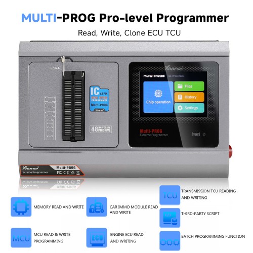 Xhorse Multi Prog Multi-Prog Programmer V1.1.3 ECU Gearbox Programmer Mettre à jour de VVDI Prog avec MQB48 License Expert Mode Batch Write Chips