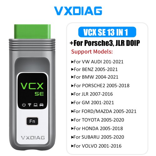 Complete Version VXDIAG VCX SE DOIP Support 13 Car Brands avec 2TB HDD & 256GB PW3 Logiciel SSD et JLR DOIP & PW3 License
