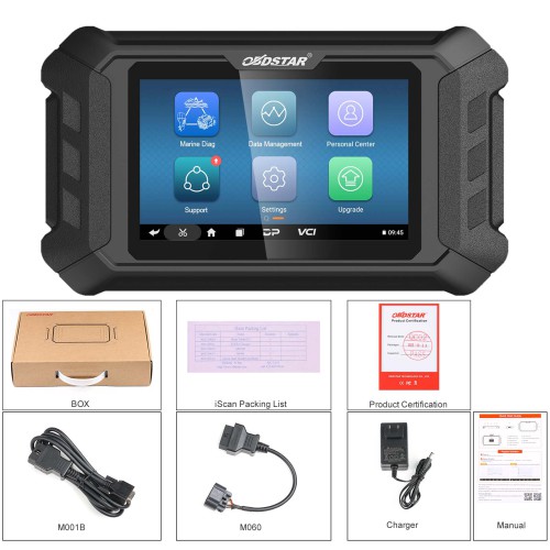 OBDSTAR ISCAN Mercury Marine Diagnostic Scanner Code Reading/ Clear, Data Flow, Action Test Support DFI 2, Optimax, Seapro, Verado, 40HP-300HP