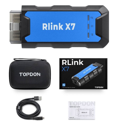 TOPDON RLink X7 Full System Diagnostic Appareil pour GM Support CAN-FD/DoIP ECU Programming Suppport GM Vehiclesde 2000 à 2024